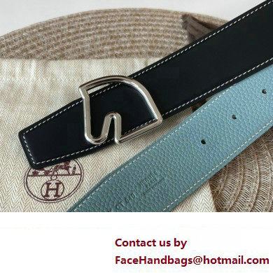 Hermes Tete de Cheval belt buckle  &  Reversible leather strap 38 mm 03 2023